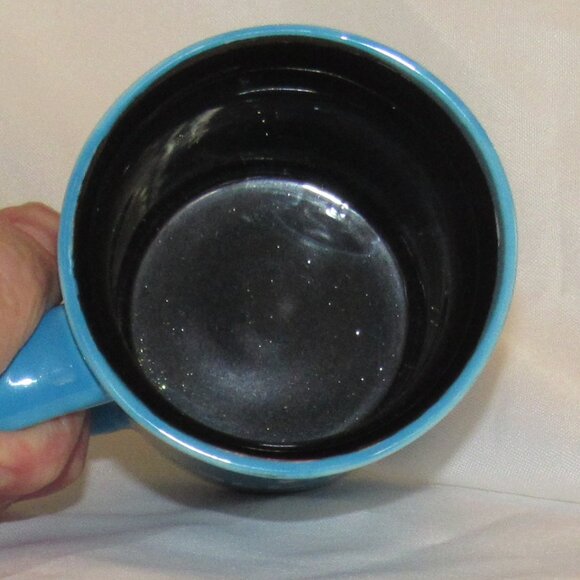 Laurie Veasey Blue Mug Serious Student Drink Under Table Coffee Study All Night - Picture 5 of 6